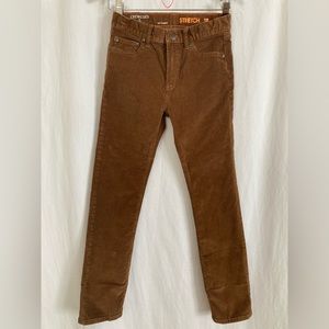 Boys' stretch corduroy chino pant brown size 10